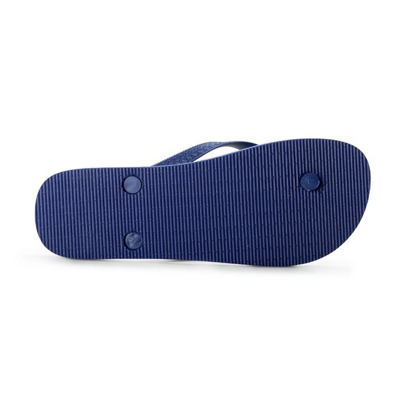 Philipp Plein Men\'s Navy Blue/Navy Blue Rubber Logo Print Flip Flops Shoes main image 5